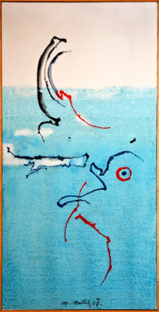 Hladina - akryl na plátně - 80 x 40 cm - 2008 - 12000,-Kč